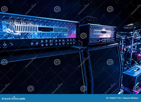 Rock Concert Stage With Instruments Stock Photo Image Of Light Play