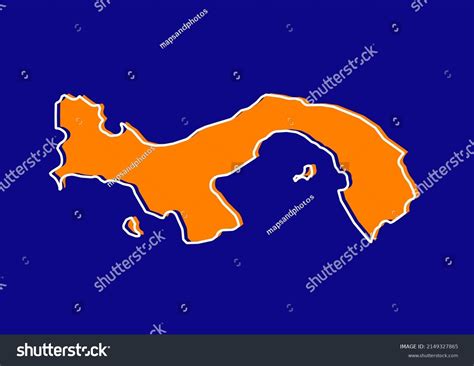 Outline Map Of Panama Stylized Concept Map Of Royalty Free Stock