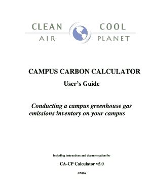 Fillable Online Dartmouth Campus Carbon Calculator Fax Email Print