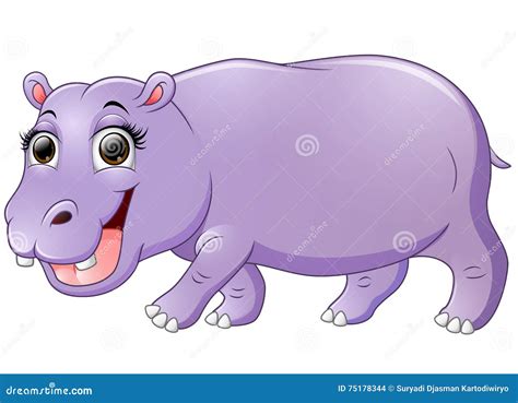 Happy Hippo Cartoon Stock Photo CartoonDealer 32719896