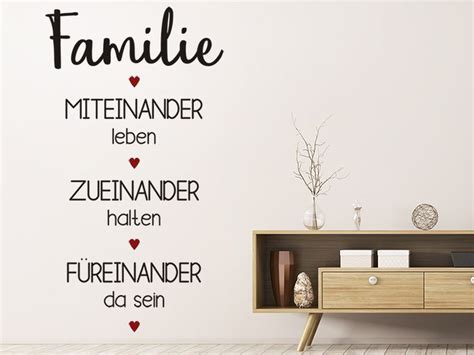 Wandtattoo Familien Miteinander Wandtattoos De Zitat Familie