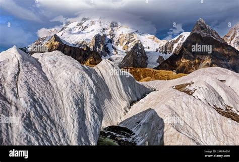 Broad peak at 8,051 meters and from the Baltoro glacier on the way to K2 mountain in the Gilgit ...