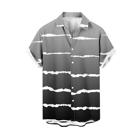 Gmwm Mens Button Up Shirt Short Sleeve Original Collared Tops Casual