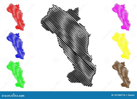 Paro District Districts Of Bhutan Kingdom Of Bhutan Map Vector