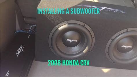 Installing A Subwoofer In 2008 Honda Crv No Firewall Drilling Required Youtube