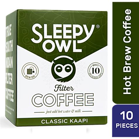 Buy Sleepy Owl Filter Coffee Bags Arabica Beans Blend Antioxidants