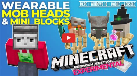 Mob Heads Experimental Experimental Add On For Minecraft Bedrock Edition