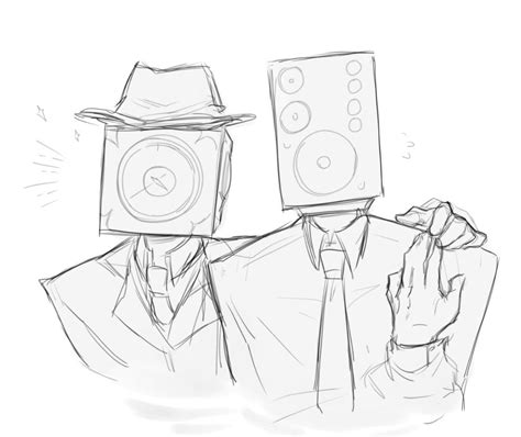 Large Speakerman And Large Clockman Disegni