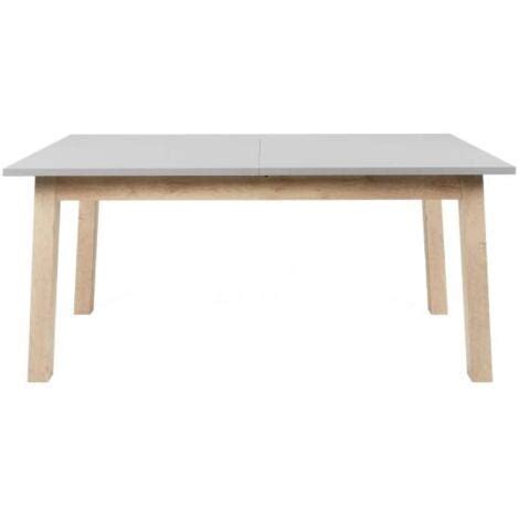 Table extensible moderne en chêne gris 160x90x75H