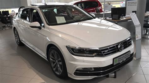 Volkswagen Vw Passat 4 Door Sedan B8 R Line Model 2017 Oryx White Colour Walkaround Interior