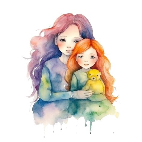 Rainbow Couple Dolls Clipart Lgbti Acuarela Art Dolls Png Instant Doll