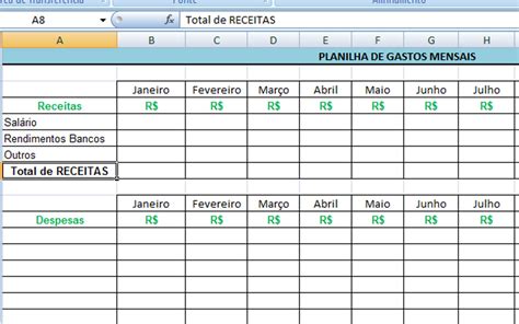 Saiba Como Montar Uma Planilha De Gastos Mensais Personalizada Fotos