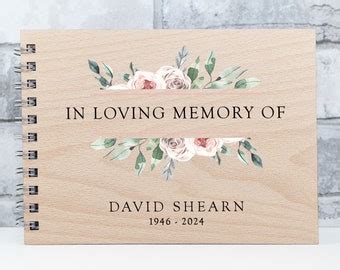 Condolence Book Book Of Condolence Memorial Book Funeral Book