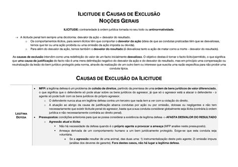 Ilicitude Direito Penal II ILICITUDE E CAUSAS DE EXCLUSÃO NOÇÕES