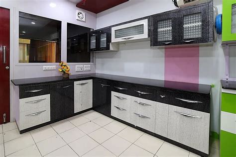 Modern Pvc L Shaped Modular Kitchen At Rs Sq Ft In Ahmedabad Id