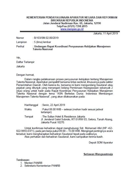 15 Contoh Surat Undangan Rapat Format Dan Cara Membuatnya