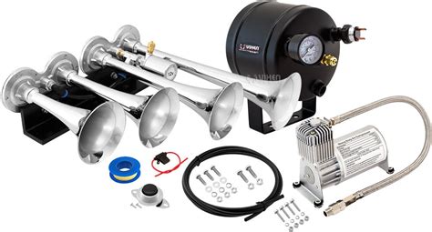 Vixen Horns Train Horn Kit For Truckscarsemi Complete Onboard System 150psi Air Compressor