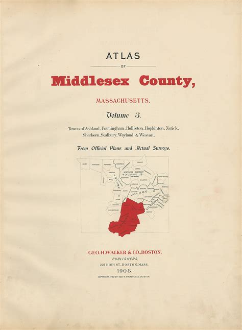 Village Of Wayland Massachusetts 1908 Map Replica Or Genuine Original