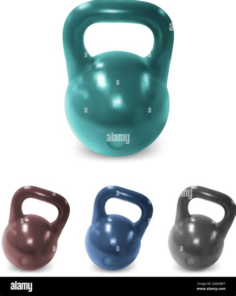 Shiny Dumbbell Weights Set Stock Vector Image And Art Alamy