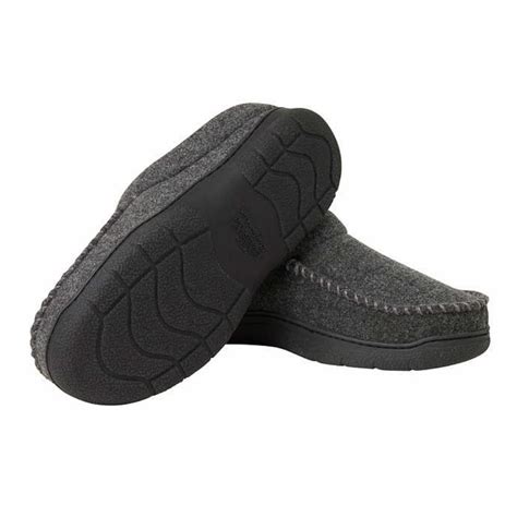 Dearfoam Men S Memory Foam Slippers Black Ebay