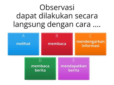 Kuis Teks Laporan Hasil Observasi Quiz