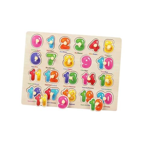 Puzzle Montessori N Meros De Madera Nenitus