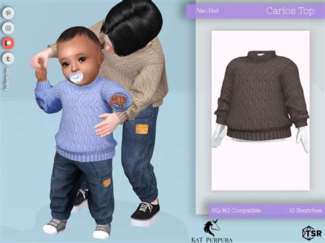 The Sims Resource Carlos Top Infant Sims Baby Sims 4 Children