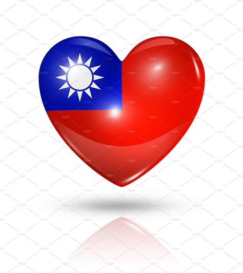 Love Taiwan Heart Flag Icon Graphic Objects ~ Creative Market