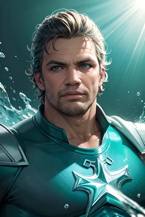 [Aquaman Brasileiro], [digital illustation], [Estilo Heroico], [Carlos ArteHeroica], [ArtStation ...