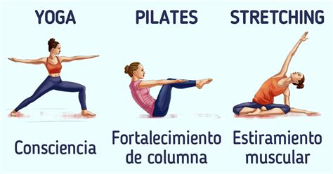 Cuáles son las diferencias entre yoga pilates y stretching Ideas En