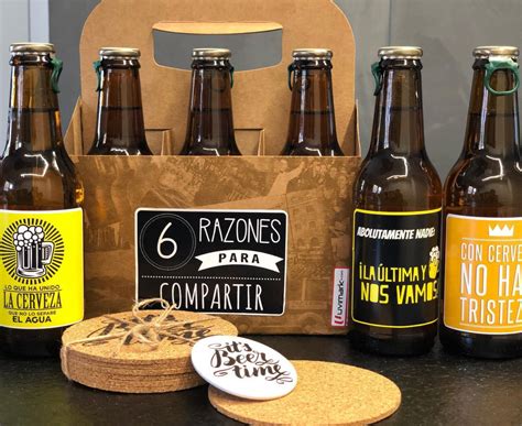 Cervezas Personalizadas Y Caja De Cart N Personalizada Uvimark