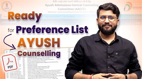 How To Make A Preference List For Ayush Colleges Choice Filling Pdf