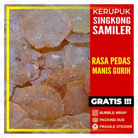 Jual Kerupuk Ketela Samiler Pedas Mentah Krupuk Sarmier Singkong