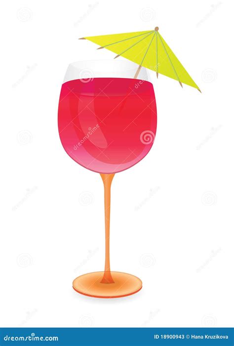 Cocktail With Umbrella Stock Vector Illustration Of Alcohol 18900943