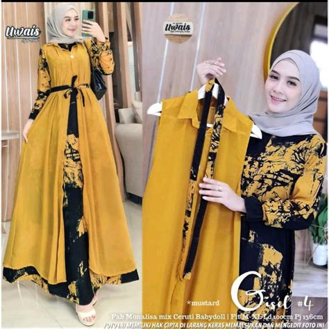 Jual LANGSUNG KIRIM GAMIS SUPER JUMBO PLUS BLAZZER CERUTY PISAH GISEL