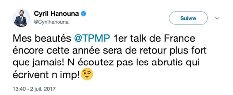 Tu Crois Que Tu Vas K N Ici Ou Quoi En Direct Dans TPMP Cyril