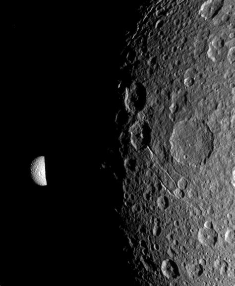 Mimas Setting The Planetary Society