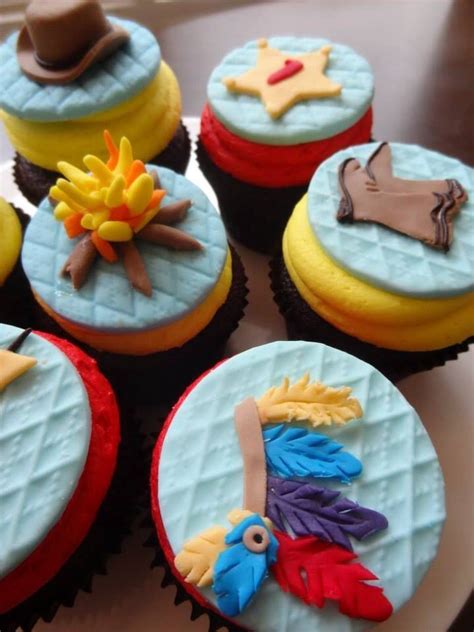 Cowboys And Indians Cupcakes Indian Birthday Parties Cupcake Party