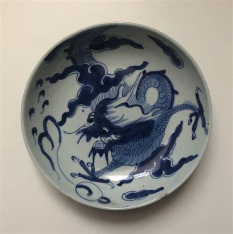 Assiette Bleu Et Blanc Porcelaine Dragon Chine Catawiki