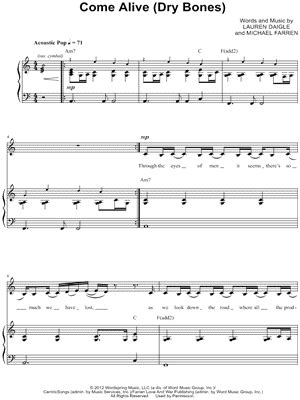 Come Alive Dry Bones Sheet Music Arrangements Available