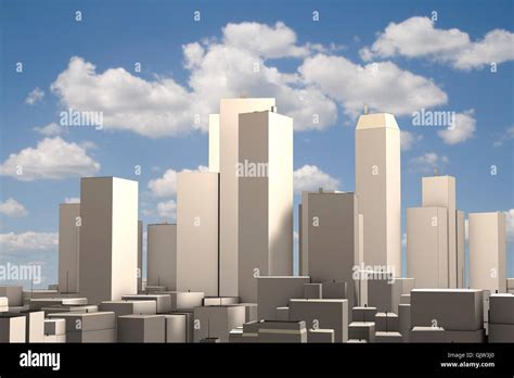 City skyline illustration hi-res stock photography and images - Alamy