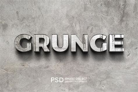 Effet De Style De Texte Grunge Psd Gratuite