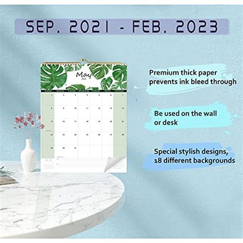 2021 2022 Calendar 18 Monthly Wall Calendar 2021 2022 14 X 11 Large Wall Calendar With