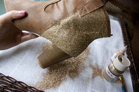 Diy Sparkle Glitter Boots · How To Decorate A Pair Of Glitter Shoes
