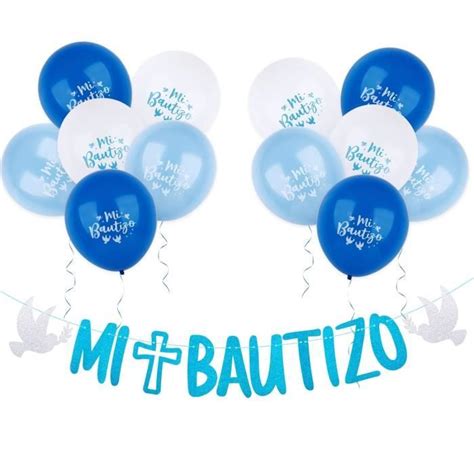 Ballons Mi Bautizo Bapt Me Et Banni Re Banderole Paillet Papier