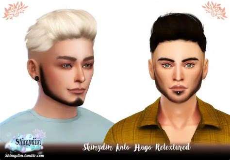 Shimydim Anto`s Hugo Hair Retextured Sims 4 Hairs