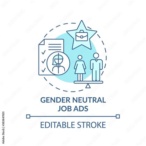 Gender Neutral Job Ads Concept Icon Gender Diversity Implementation