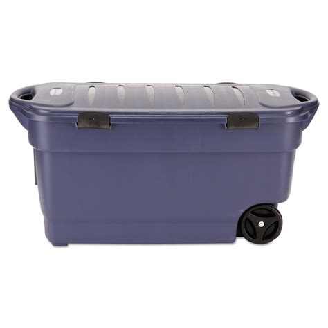 Rubbermaid Roughneck Wheeled Storage Box Gal Dark Indigo Metallic