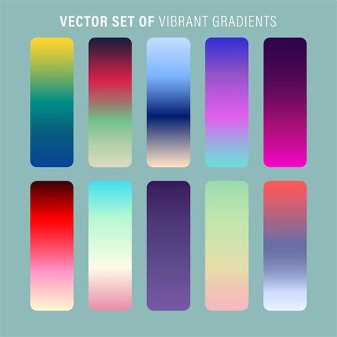 Premium Vector Vibrant Colorful Gradients Pallete An Example Of A Bright Color Swatches