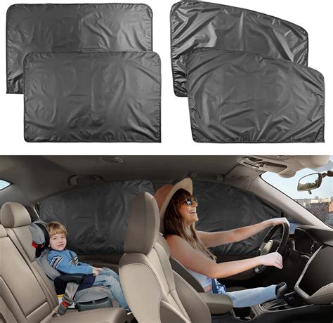 Ic Iclover Car Window Shade For Baby 4 Pack Magnetic Car